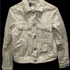 H&M Light Green Denim Jacket
